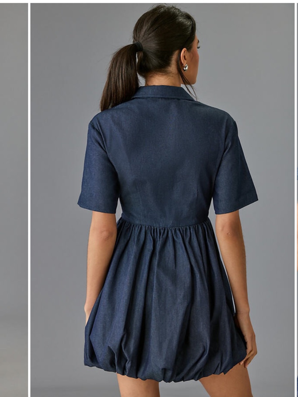 Anthropologie x Mare Mare Denim Bubble-Hem Dress - Picture 2 of 7